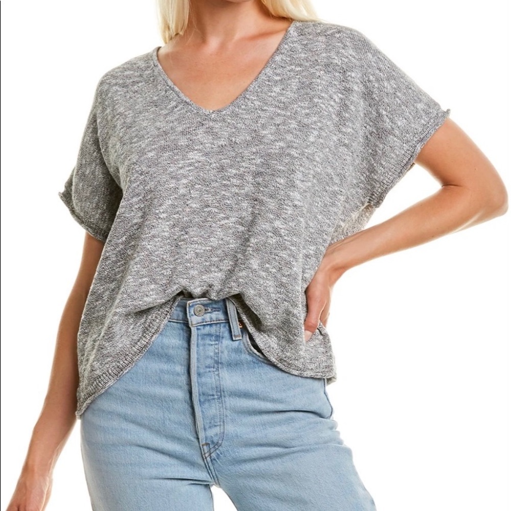 Madewell Ellendale Marled Cotton/Linen sweater top
